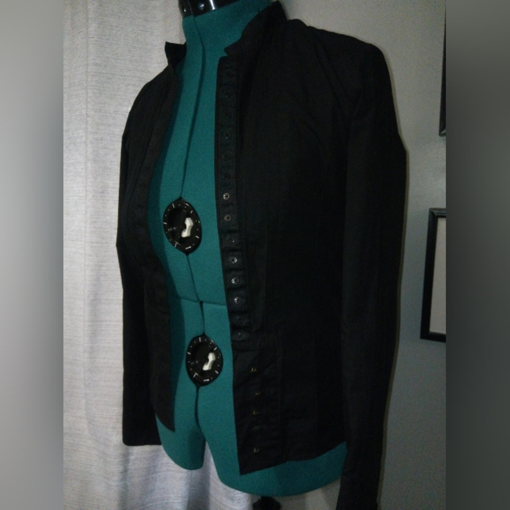 Vintage Buffalo David Bitton Long Sleeved Snap Button Shirt in Black Sz M - Picture 11 of 12